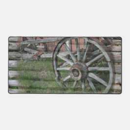 Westerne Stijl Rustieke Wagon Wheel Desk Mat