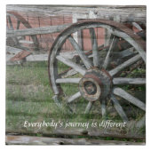 Westerne Stijl Rustieke Wagon Wiel Keramische Tege Tegeltje (Voorkant)