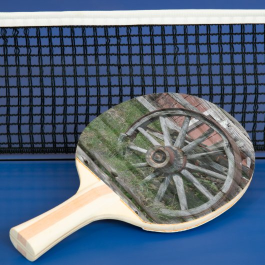 Westerne stijl Rustige Wagon Wheel Ping Pong Paddl Tafeltennisbatje (Insitu)