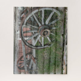 Westerne stijl Rustisch wieltje Jigzaag Puzzle Legpuzzel