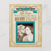 Westerne stijl Save the Date Cards Aankondigingskaart (Voorkant)