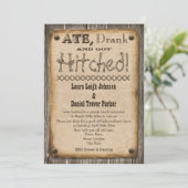 Westerne stijl weddenschappen ontvangen Uitnodigen Kaart (Staand voorkant)