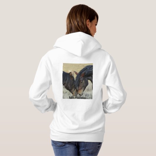 Westerne stijl Wild Mustang Hooded Sweatshirt (Achterkant volledig)