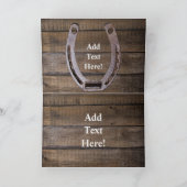 Westerne stijlpaarden en cowboy Boots Dank je auto Bedankkaart (Binnen)