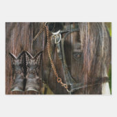 Westerne stijlpaarden en cowboy Boots Inpakpapier Vel (Voorkant 2)