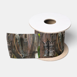 Westerne stijlpaarden en cowboy Boots Satijnen Lint
