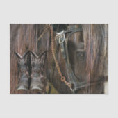 Westerne stijlpaarden en cowboy Boots Tissuepapier (Voorkant)
