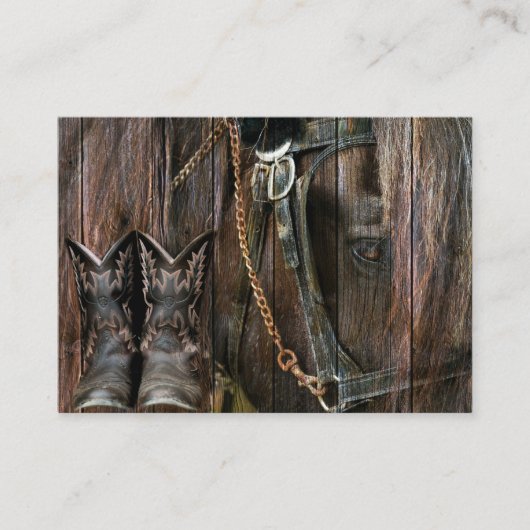 Westerne stijlpaarden en cowboy Boots Visitekaartje (Voorkant)
