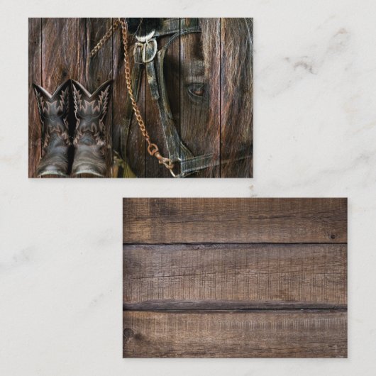 Westerne stijlpaarden en cowboy Boots Visitekaartje (Voorkant / Achterkant)
