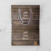 Westerne stijlpaarden en cowboy Boots-zonnebloemen Notitiekaartje (Binnen)