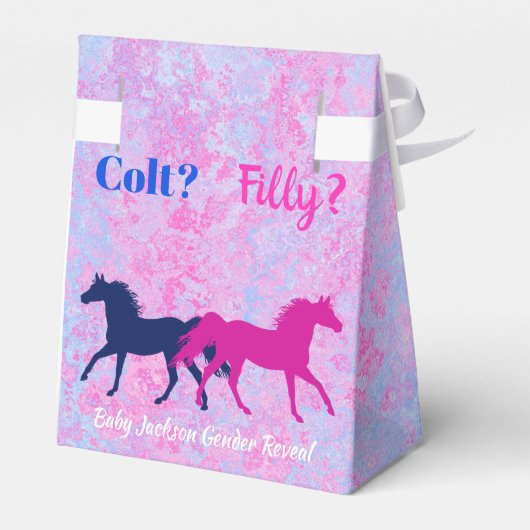 Westerne stijlpagina's met filtreer of kleur onthu bedankdoosjes (Achterkant)