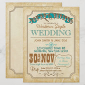 Westerne stijluitnodiging kaart (Voorkant / Achterkant)