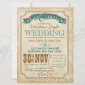 Westerne stijluitnodiging kaart (Voorkant)