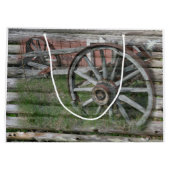 Westerne stijlvolle, Robuuste waswieltas met wielt Groot Cadeauzakje (Achterkant)