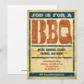 Westerne stijlvoorbeelden BBQ-uitnodigingen Kaart (Voorkant / Achterkant)