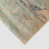 Westerne stip Blauwgroen bruine Abstracte kunst Tissuepapier (Detail)