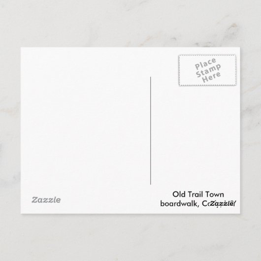 Westerne stoep briefkaart (Achterkant)