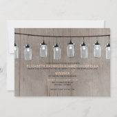Westerne String Lights Wedding Invitations Kaart (Voorkant)