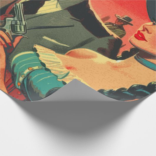  Westerne stripillustratie Cadeaupapier (Hoek)