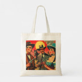  Westerne stripillustratie Tote Bag (Achterkant)