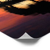 Westerne Sunset Cowboy op Horseback Big Sky Poster (Hoek)