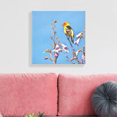 Westerne Tanager Canvas Afdruk (Insitu (Woonkamer))