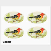 Westerne Tanager Ovale Sticker (Vel)