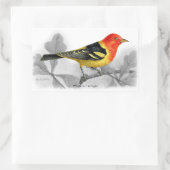 Westerne Tanager Rechthoekige Sticker (Tas)