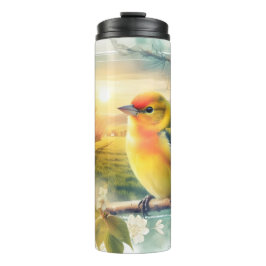 Westerne Tanager Songbird Orchard Thermal Tumbler Thermosbeker