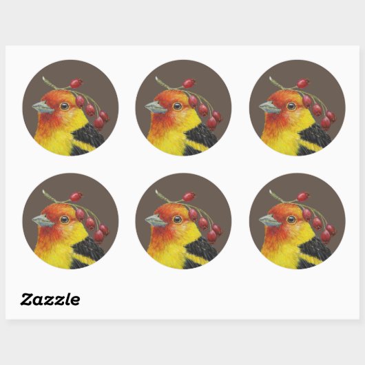 Westerne tanager stickers (Vel)