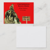 WESTERNE TEMPLET VAN HET VISITEKAARTJE VAN DE RANC (Voorkant / Achterkant)