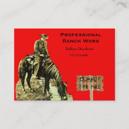 WESTERNE TEMPLET VAN HET VISITEKAARTJE VAN DE RANC (Voorkant)