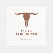 Westerne Terracotta Cowboy Baby shower servetten (Voorkant)