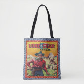 Westerne Texas Lone Star Cowboy Print Bag Tote Bag (Voorkant)