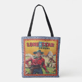 Westerne Texas Lone Star Cowboy Print Bag Tote Bag (Achterkant)