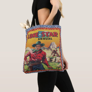  Westerne Texas Lone Star Cowboy Print Bag Tote Bag