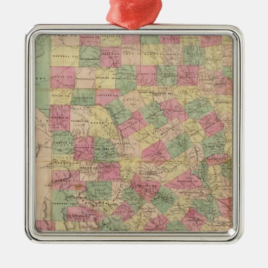 Westerne Texas Metalen Ornament (Voorkant)