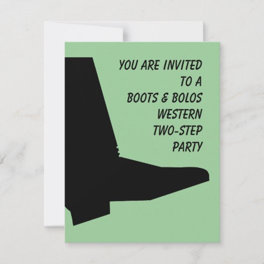 WESTERNE TEXAS TWEE-STAP THEMED ARTIJ INVITATIE KAART (Voorkant)