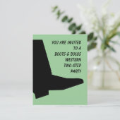 WESTERNE TEXAS TWEE-STAP THEMED ARTIJ INVITATIE KAART (Staand voorkant)