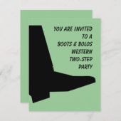 WESTERNE TEXAS TWEE-STAP THEMED ARTIJ INVITATIE KAART (Voorkant / Achterkant)