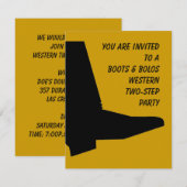 WESTERNE TEXAS TWEE-STAP THEMED ARTIJ INVITATIE KAART (Voorkant / Achterkant)