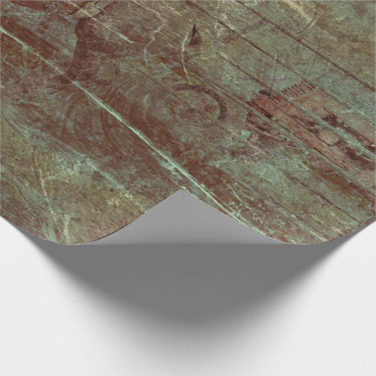 Westerne  textielvezel in Rodeo country paardenren Cadeaupapier (Hoek)