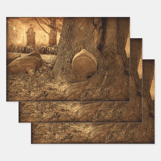 Westerne textuur van keramische tombstenen inpakpapier vel (Set)