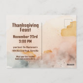 Westerne Thanksgiving Briefkaart (Achterkant)