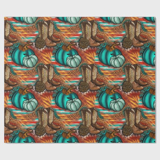 Westerne Thanksgiving Cadeaupapier (Vlak)