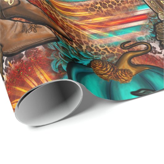 Westerne Thanksgiving Cadeaupapier (Rol Hoek)