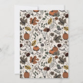 Westerne Thanksgiving Koe Schedel Herfst Oogst Kaart (Achterkant)