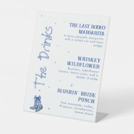 Westerne thema Bachelorette Weekend Party Drink Reclamebord Met Voetstuk