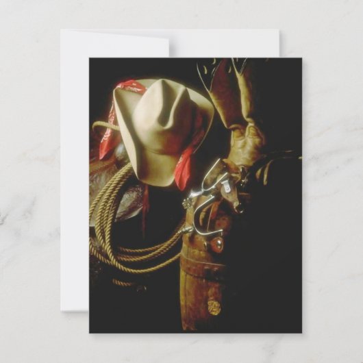 WESTERNE THEMED-PARTIJINVITATIE ~ EZ2 AANGEPAST KAART (Voorkant)