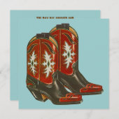 WESTERNE THEMED-PARTIJINVITATIE ~ EZ2 AANGEPAST KAART (Voorkant / Achterkant)